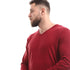 Off Cliff Plain Vneck Long Sleeves Top Casual SweatShirt For Men,Ideal for casual outings, lounging, or everyday wear.