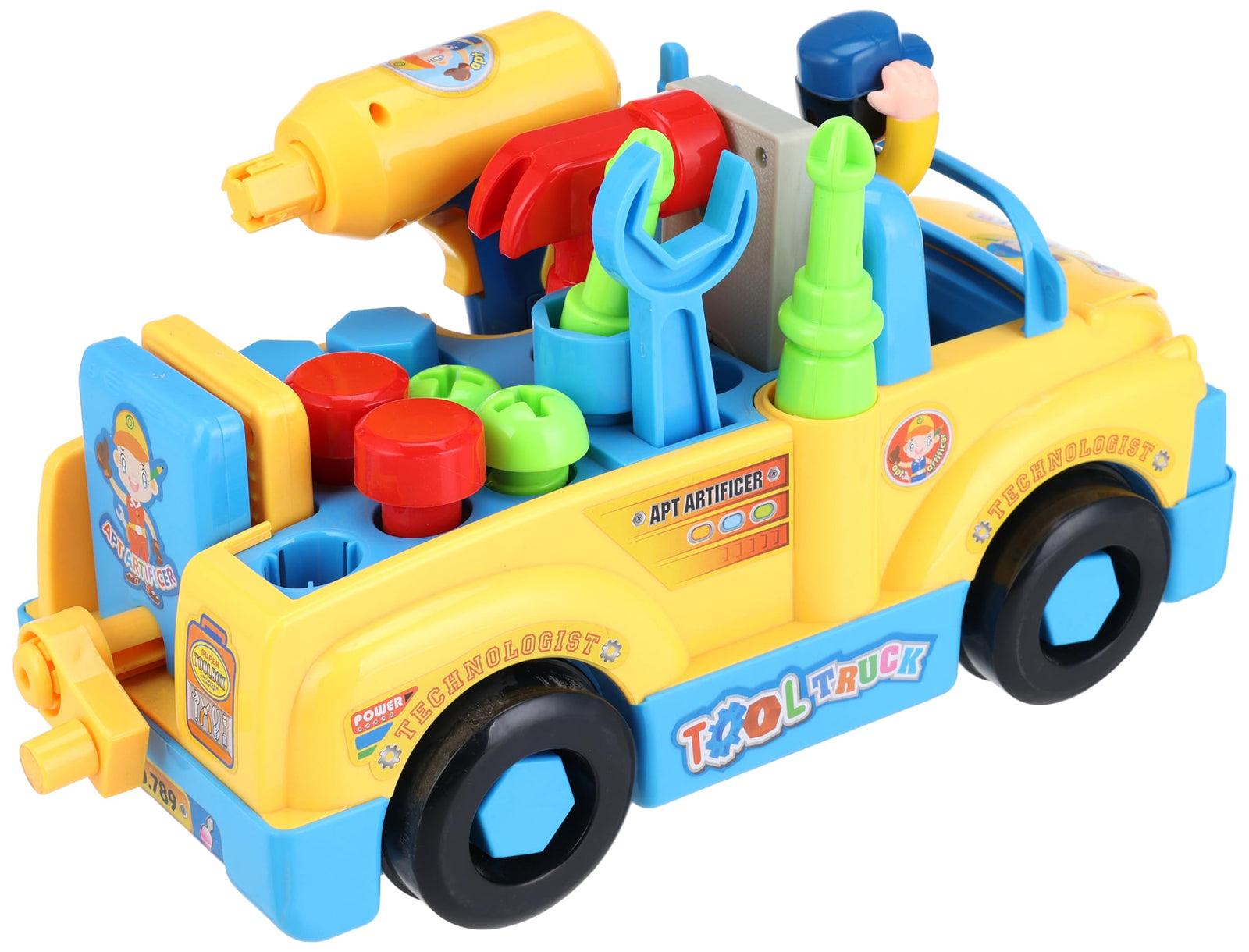 Hola 6109 Little Mechanic Tools Truck for Kids boy toys, girl toys, birthday gift, Christmas gift, growth, fun, for kids.