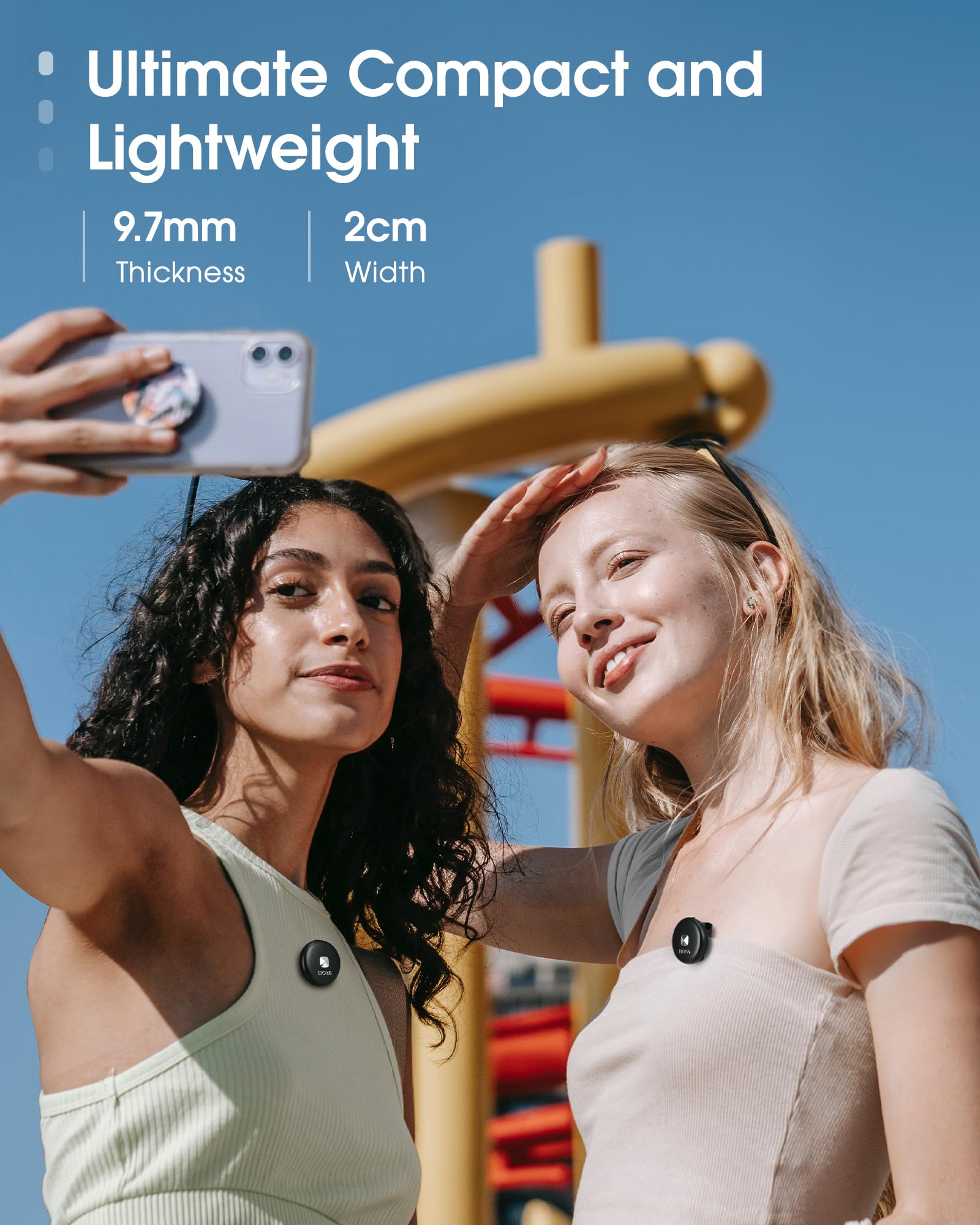 ميكروفون لاسلكي BOYA Omic-U-B بمنفذ USB-C مع خاصية إلغاء الضوضاء – مناسب لهواتف iPhone 15 وAndroid