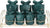 La Casa 7-Piece Spice Storage Set Green Square Containers