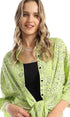 Ravin 97210 Patterned Lime Loose Shirt With Elbow Sleeves