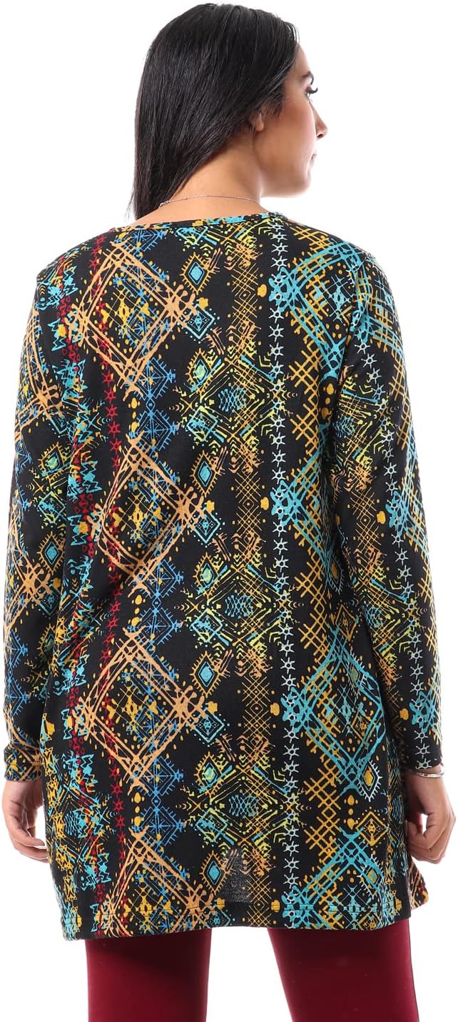 JAMILA Women printed long sleeves blouse SHIRT – Safqqa Egypt