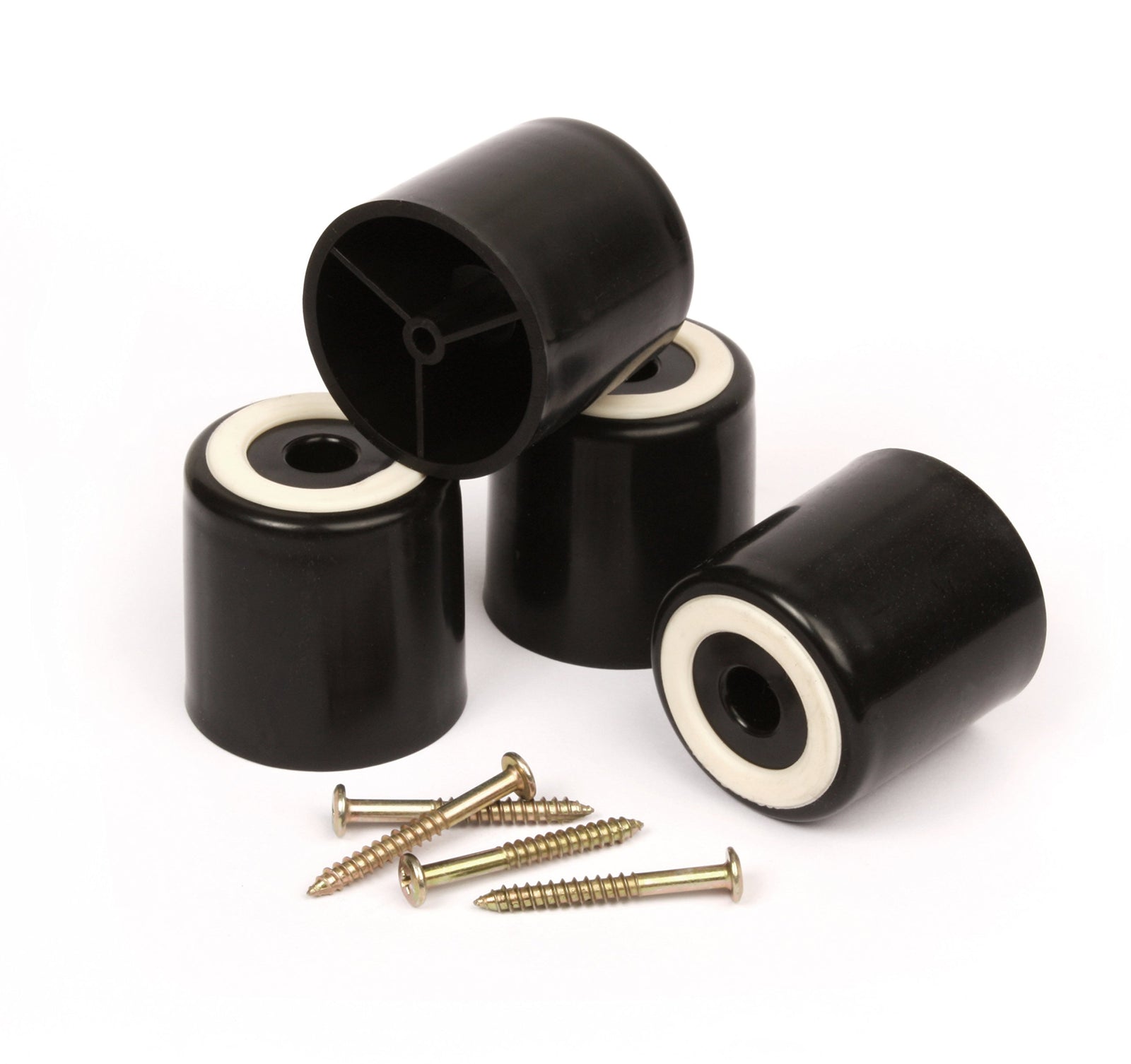 واقيات أرضيات مكونة من ٤ قطع، مصممة لتثبيت أرجل الأثاث ومنع انزلاقه وحماية الأرضيات من الخدوش. يوجد في كل قطعة قاعدة مطاطية مانعة للانزلاق تمنح ثباتًا قويًا وتقلل من الضوضاء أثناء تحريك الأثاث