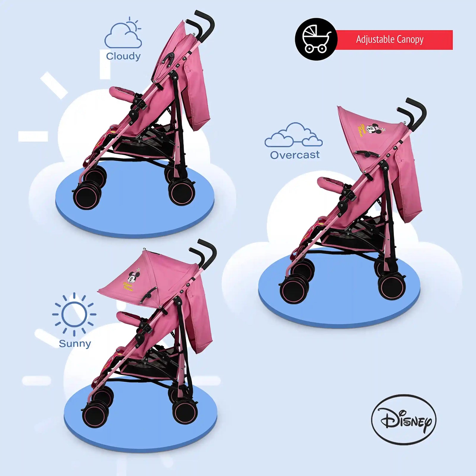 Disney Minnie Mouse Lightweight Adventure Stroller – 0-36 Months (Damage box)