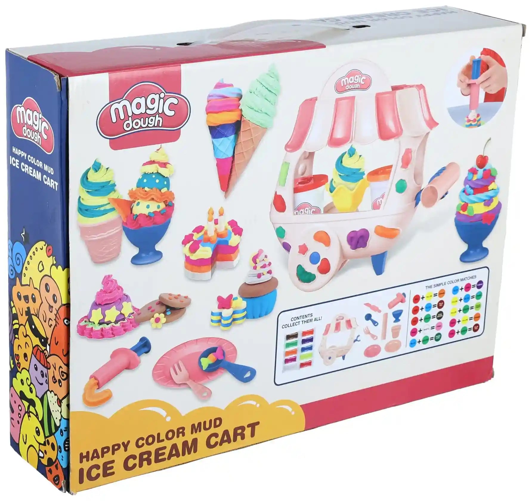 Magic Dough Happy Color Mud Ice Cream Cart With Clay Collection And Tools - - Safqqa Egypt