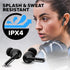 Honeywell Moxie V1200 True Wireless Bluetooth Earbuds – 26H Playtime, Type-C Fast Charging, IPX4 Water Resistant, Bluetooth 5.3, Touch Control, Voice Assistant – Black