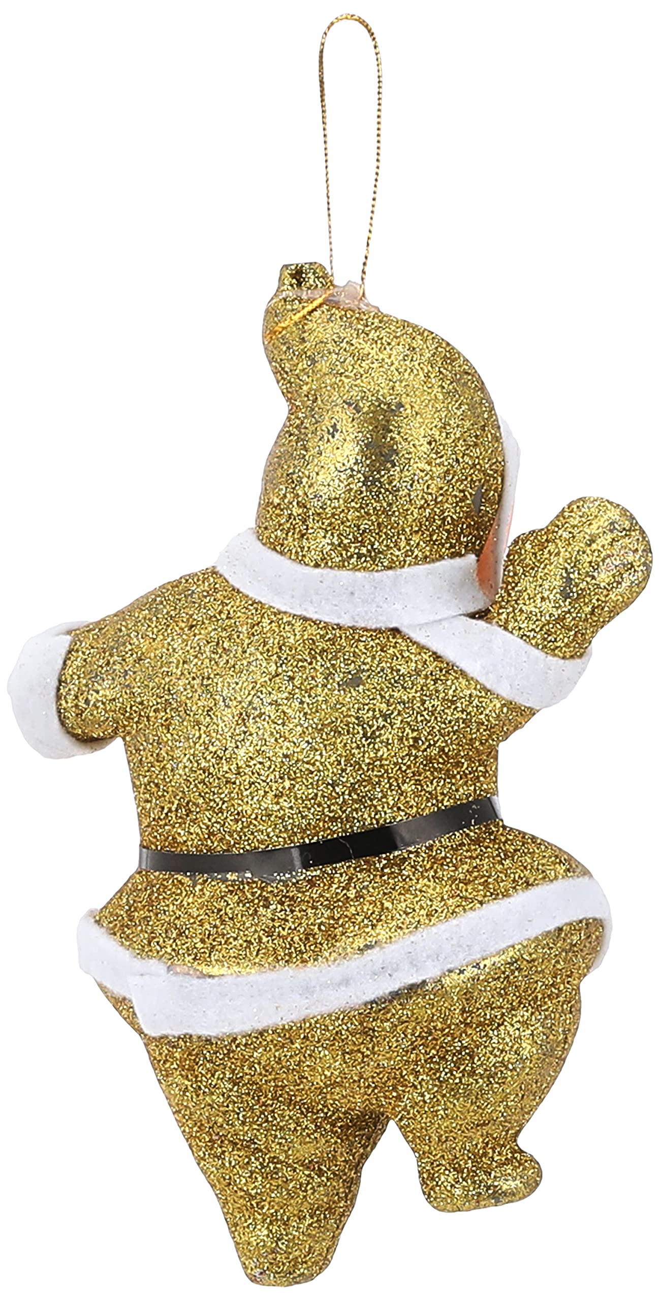 Glitter Santa For Christmas Decorations - Gold
