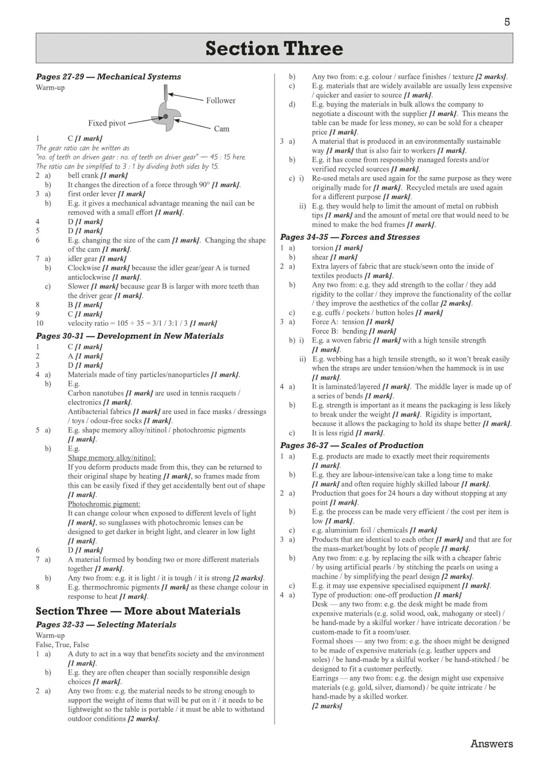 كتاب إجابات GCSE التصميم والتكنولوجيا: منهج AQA (لكراسة التدريب على الامتحان) من منشورات سي جي بي هو كتاب إجابات شامل مصمم ليكون مكمّلًا لكراسة التدريب على الامتحان. 