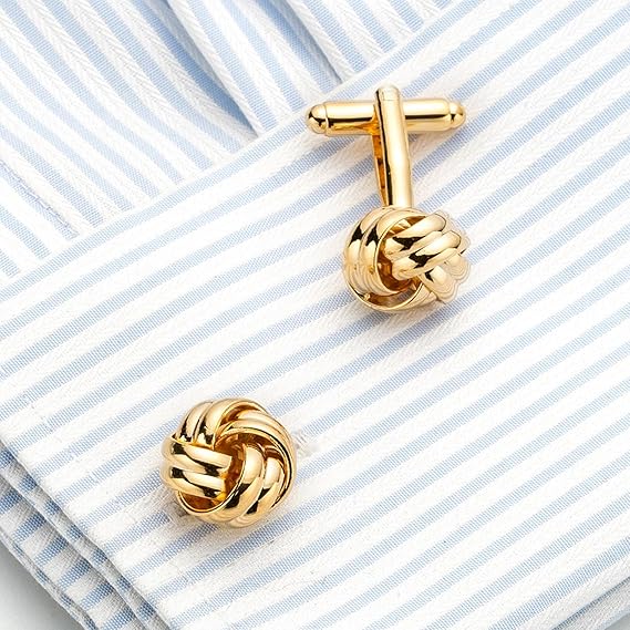 Ampersand Sleek Tangled Cufflinks Elegant Men Formal Accessories