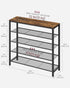 4 Tier Shoe Rack with Mesh Shelves and Top Storage Shelf