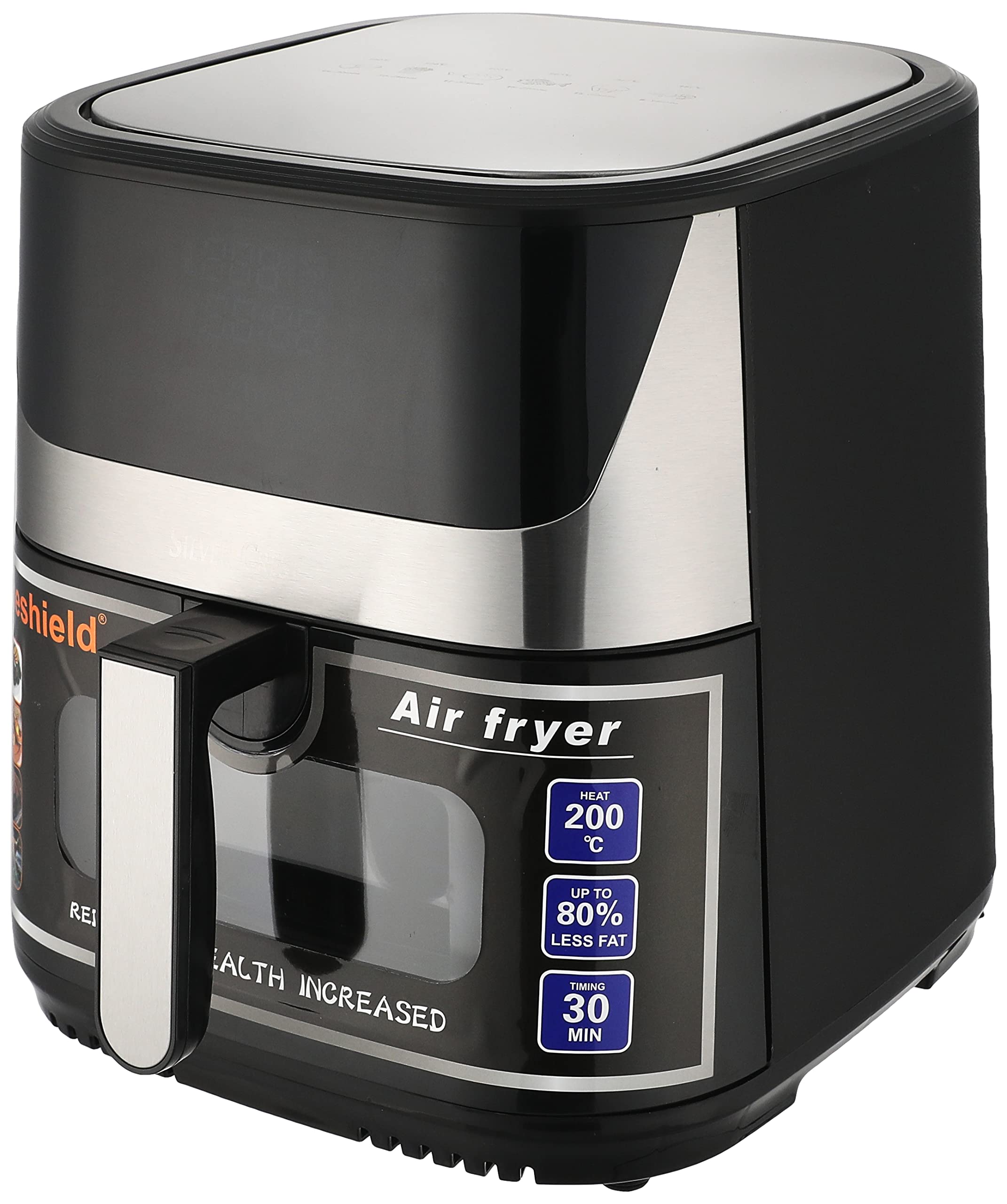 Silver Crest 10.5 Liter Air Fryer 1.Kg Performance Range 2200 Watt Rapid Air Convection Heating, YC-JD02B -