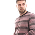 Men's Striped Cashmere Crew Neck Long Sleeve Top