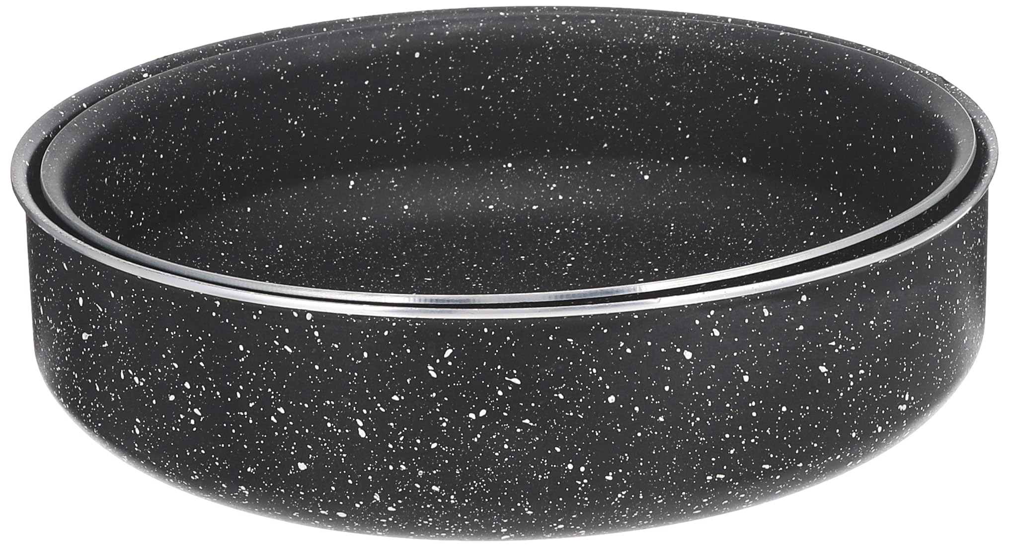 طقم صواني خبز دائري جرانيت صحي غير لاصق من الأمل إليت عدد 2 مقاس 26 و28 سم للاستخدام في الفرن