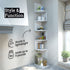 Greenco Corner Shelf – 5-Tier Floating Wall Shelves