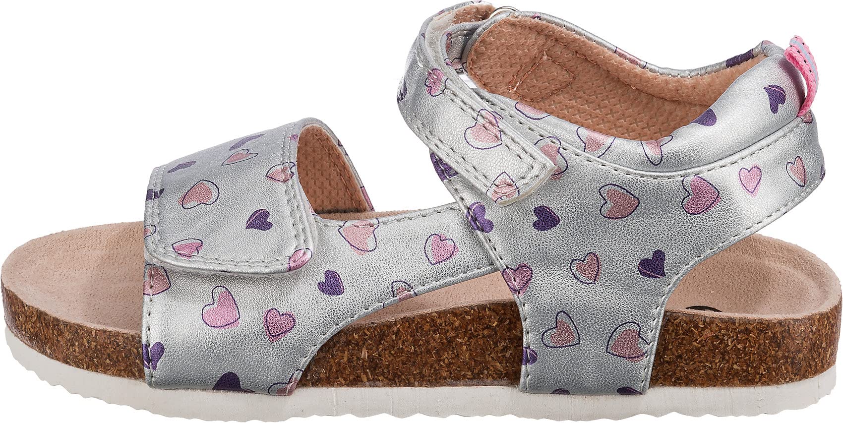 Sprox Polyurethane Velcro Strap Open Toe Sandal printed Hearts for