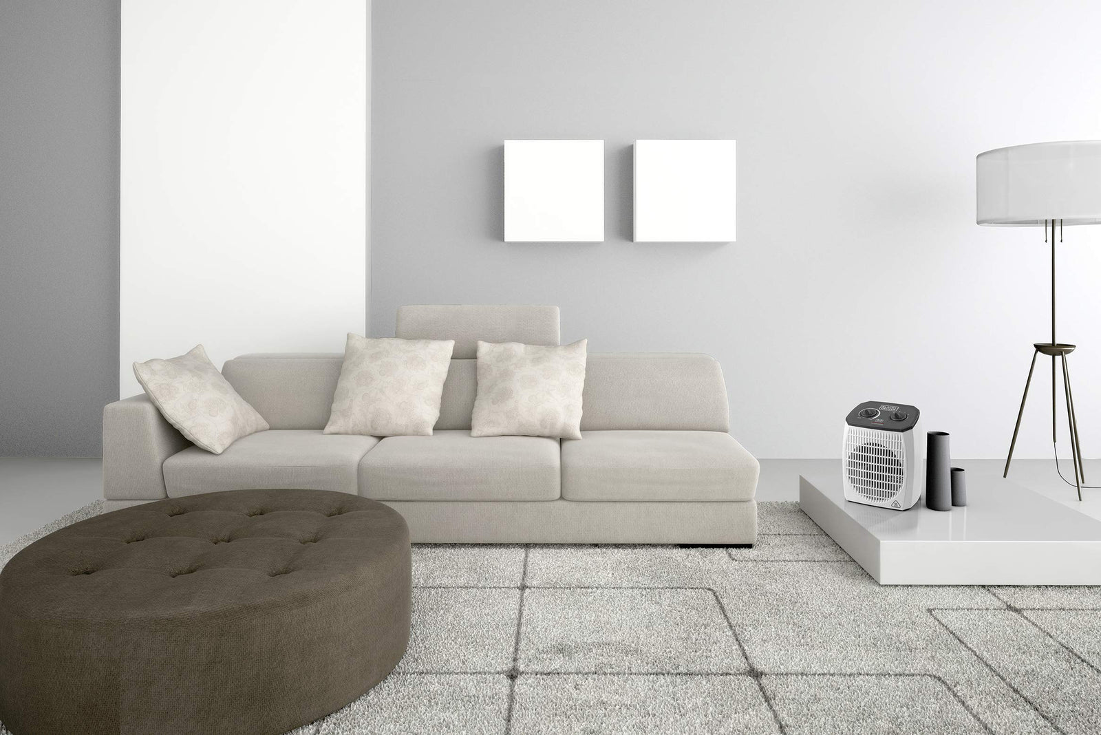 Black & Decker 2000W Vertical Fan Heater, White, 1.44 kg, HX310