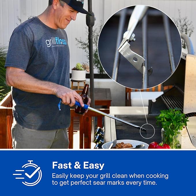 أداة تنظيف الشواية من  Grill Floss مصممة لجعل تنظيف الشوايات سريعًا وسهلًا وفعالًا.