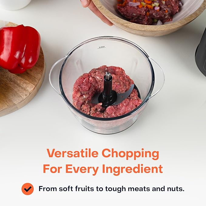 Nutricook 500W Glass Chopper NC-CH1200 1.2L 4-Blade Ice Crushing – Safqqa Egypt