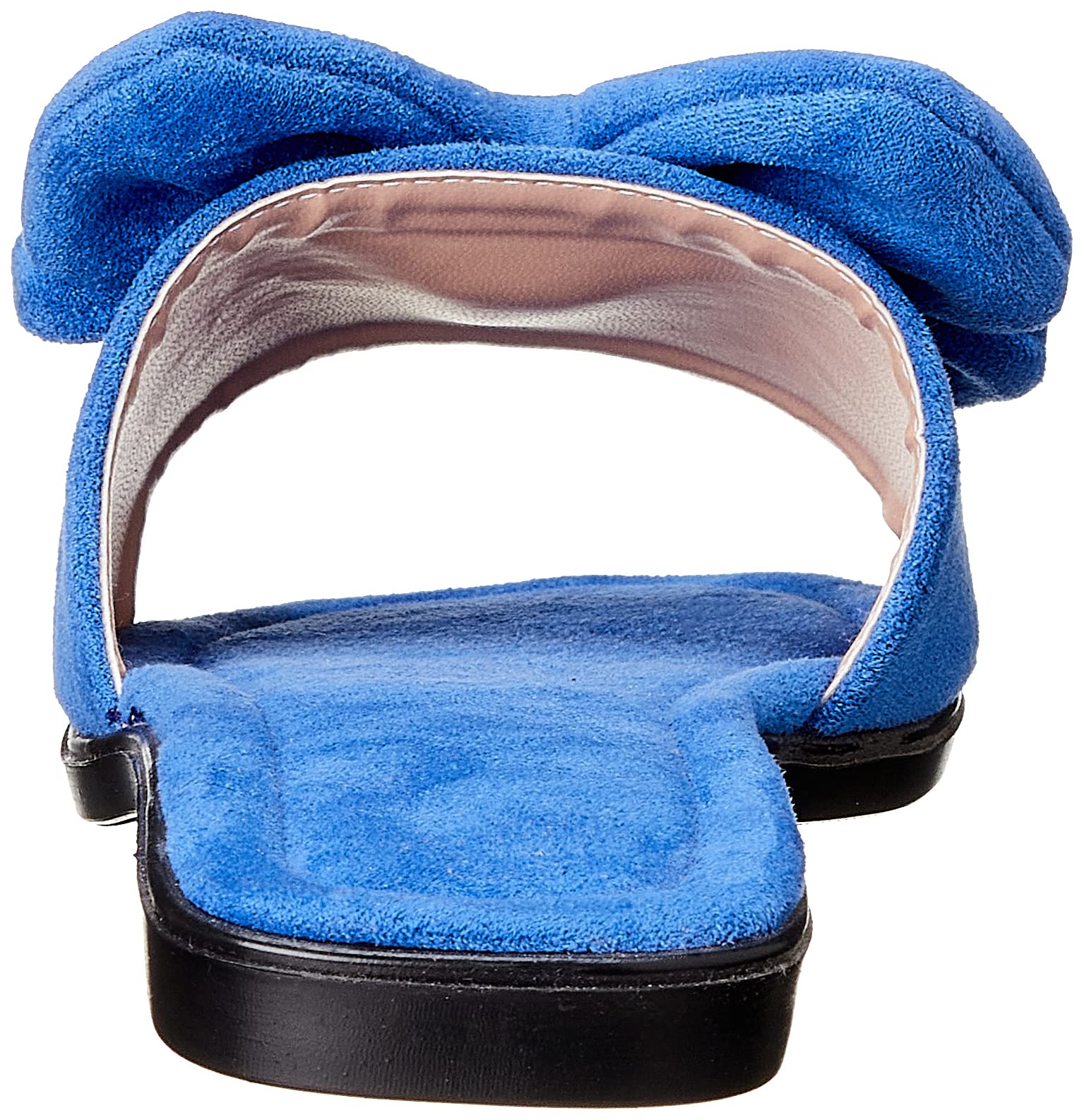 Grinta Faux-Suede Ribbon-Detail Flat Slide Slippers for Women