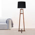 ElRawda RL-FL-A-001 Modern Dark Wood Floor Lamp for Living Room or Bedroom - Black