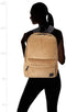 Vans Logo Zip-Up Canvas Backpack for Women - Brown