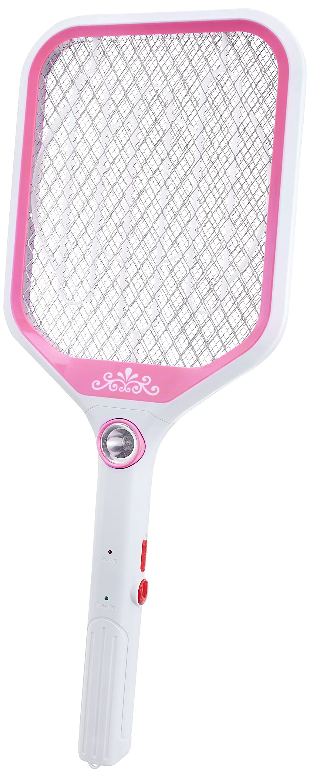 Rechargeable mosquito swatter, With light - Pink