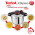Tefal pressure cooker clipso plus, 8 l, stainless steel - 500108