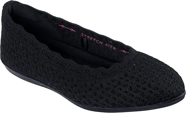 حذاء باليه حريمي مسطح من Skechers Modern Comfort – نعل مطاطي مقاوم للماء – Safqqa Egypt