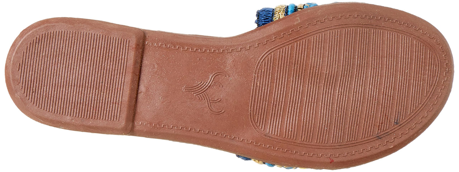 شبشب بكعب 1 سم وحزام من قماش الدانتيل مطرز بنمط ارابيسك من سواي