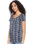 Matalan Patterned Short Sleeves Round Neck Blouse for Women - Safqqa Egypt