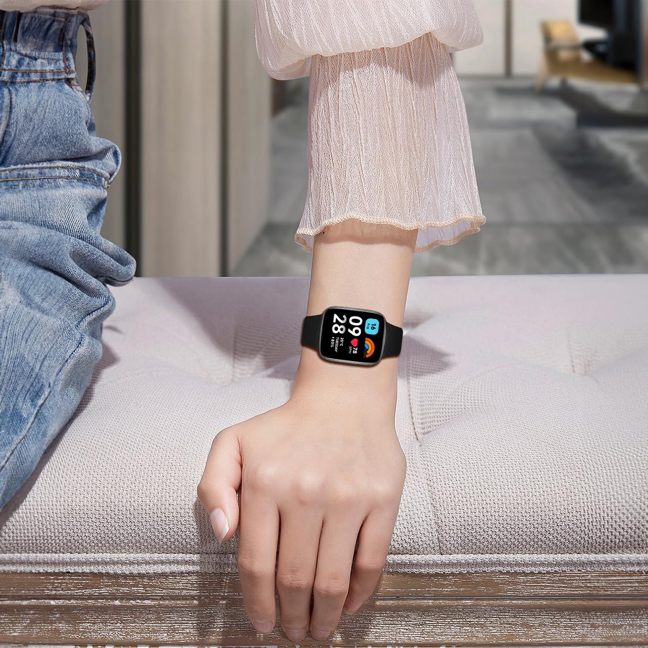 سوار ساعة من Dl3 Mobilak السيليكون سوارًا بديلًا مصممًا ليتوافق مع ساعة Xiaomi Redmi Watch 3. 