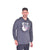 JIL Men sweatshirt cotton melton brushed dark grey melange printed - Safqqa Egypt