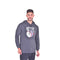 JIL Men sweatshirt cotton melton brushed dark grey melange printed - Safqqa Egypt