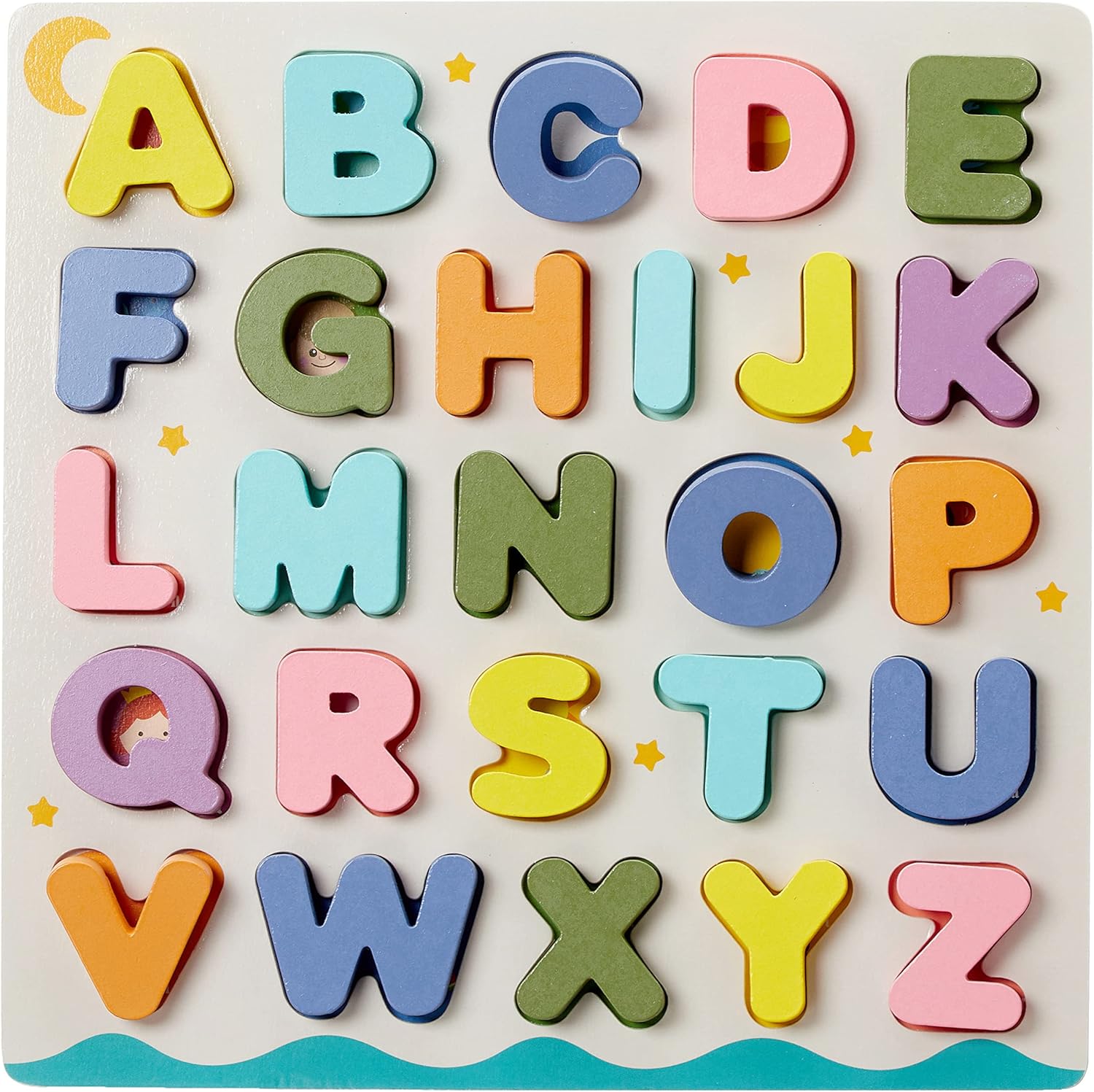 English Alphabet Letters Shaped Puzzle Toy - 25 Pieces