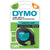 DYMO  Plastic Labels | Authentic | 12 mm x 4 m Roll | Black Print on Green Labels | Self-Adhesive Multipurpose Labels for Label Makers