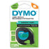 DYMO  Plastic Labels | Authentic | 12 mm x 4 m Roll | Black Print on Green Labels | Self-Adhesive Multipurpose Labels for Label Makers