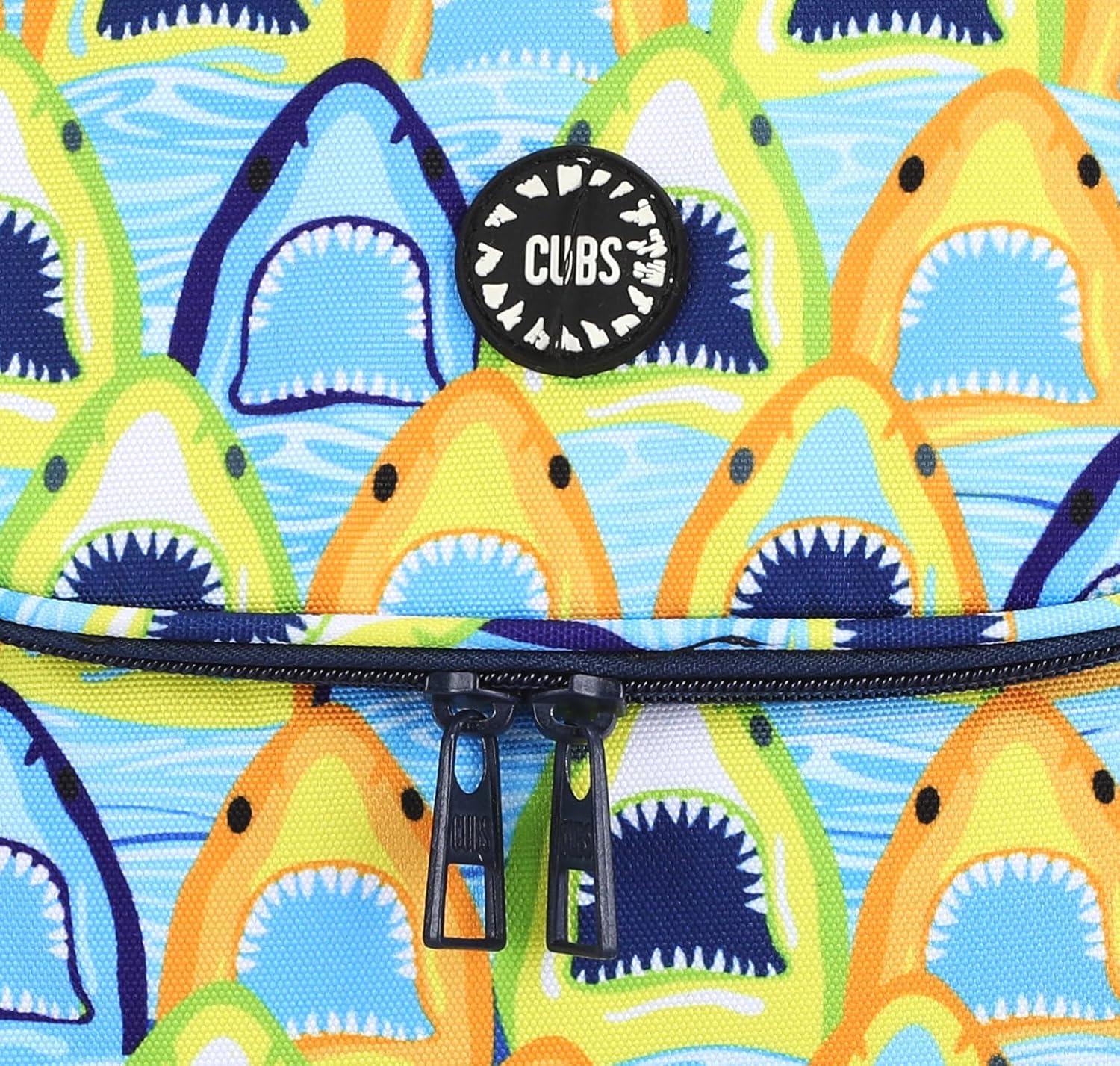 CUBS Crossbody Lunch Bag - Shark Teeth Design, Multi-Color