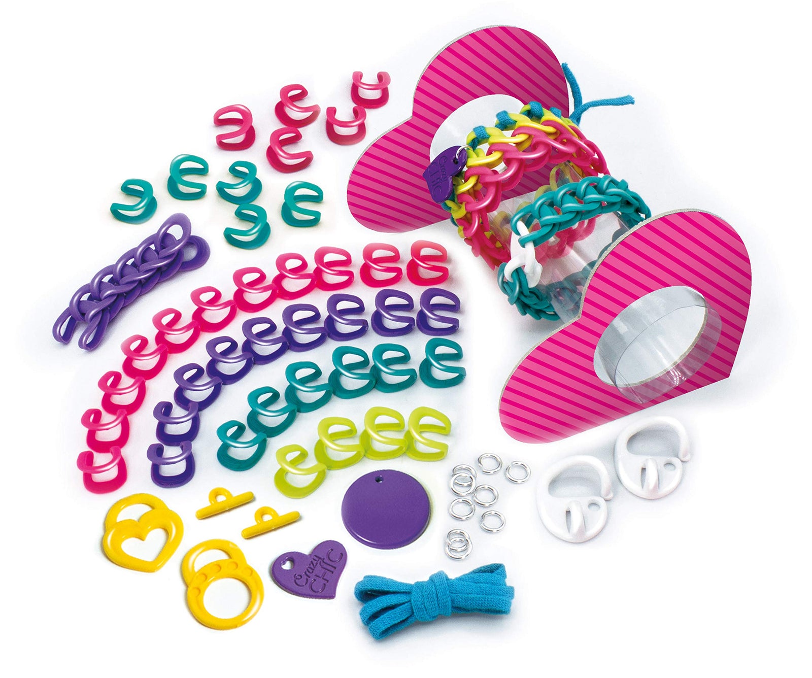 Clementoni 18585, crazy chic wow bracelets jewellery kit for children, ages 7 years plus