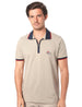 Bardis Embroidered Logo Front Zip-Up Cotton Polo Shirt for Men,Soft, breathable cotton for comfort throughout the day. - Safqqa
