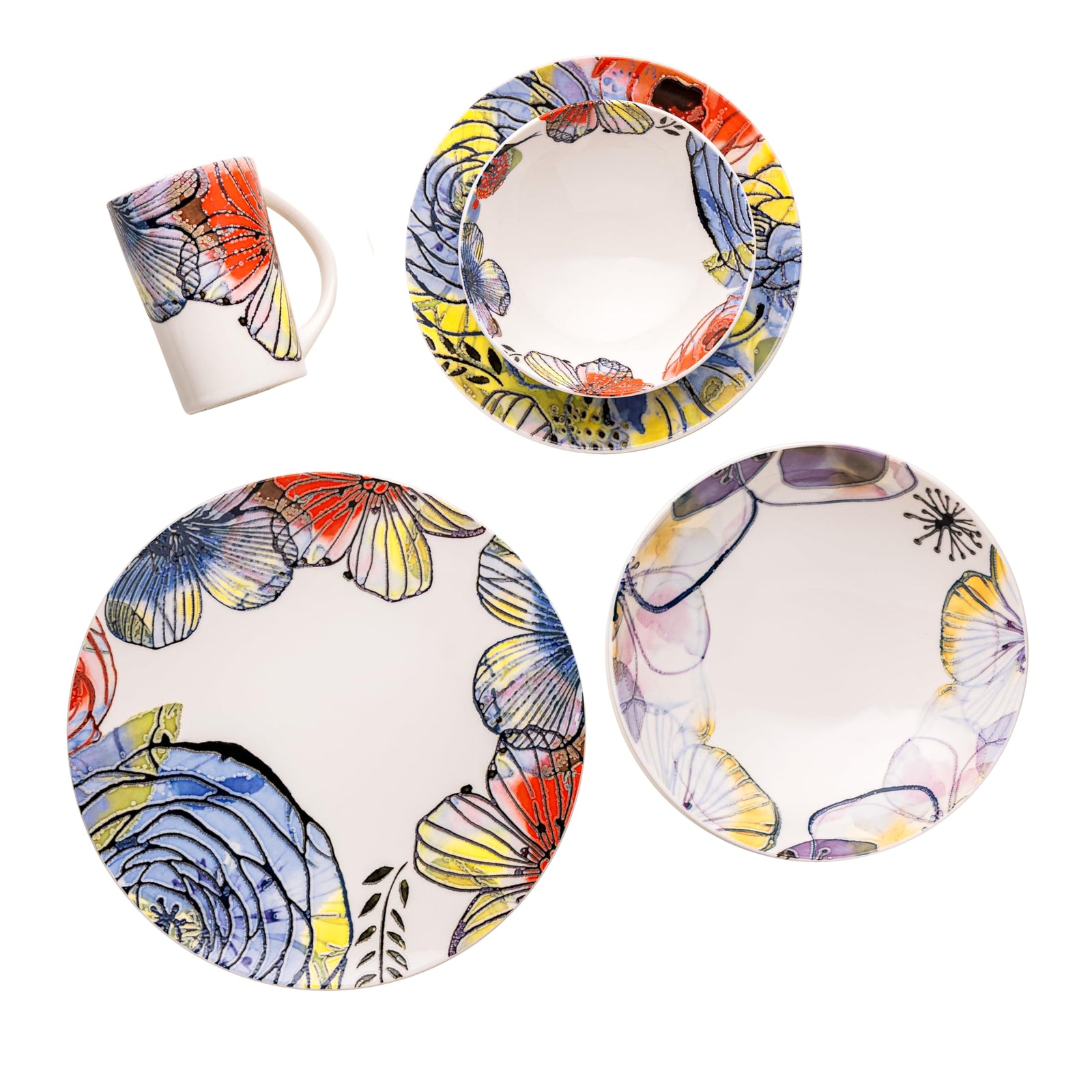Fathy Mahmoud Porcelain tableware Dinner Set Coup 28 pcs