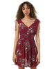 Aeropostale Women’s Floral V-Neck Smocked Fit & Flare Dress – Elegant & Breezy Style - Safqqa