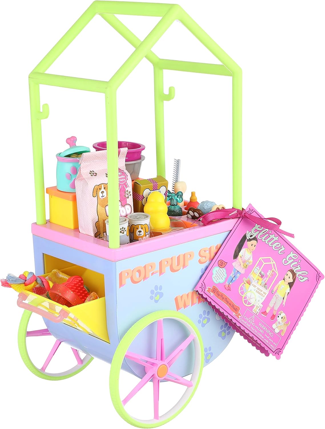 مجموعة ألعاب Glitter Girls Pup Shop on Wheels للبنات 