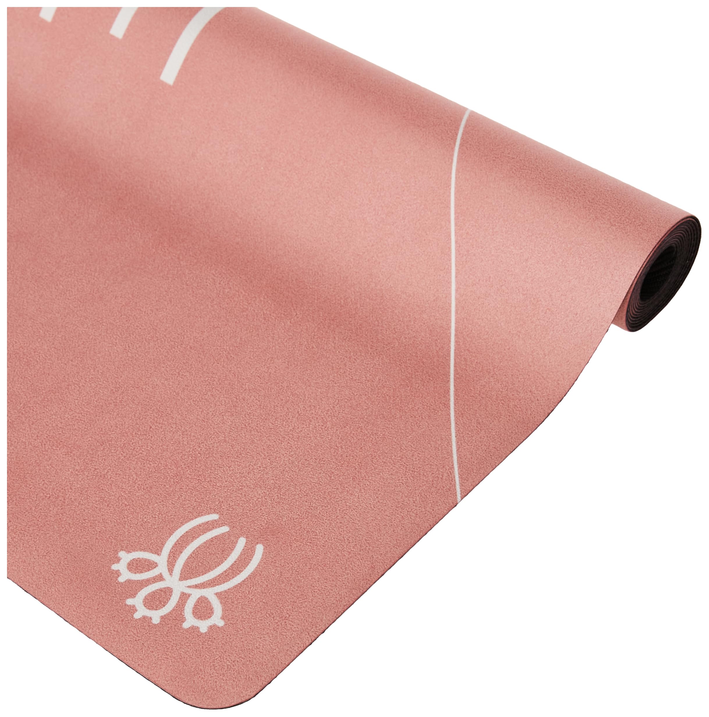 حصيرة اليوغا من بريكلي بير بتصميم فايند بالانس، بسطح من الشمواه غير قابل للانزلاق وسماكة 1 ملم. تتميز هذه الحصيرة الخفيفة جدًا والمخصصة للسفر بثبات ممتاز حتى أثناء الحركات الصعبة،