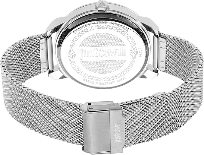 Just Cavalli Men's Quartz Watch, Analog Display and Stainless Steel Strap JC1G079M0055