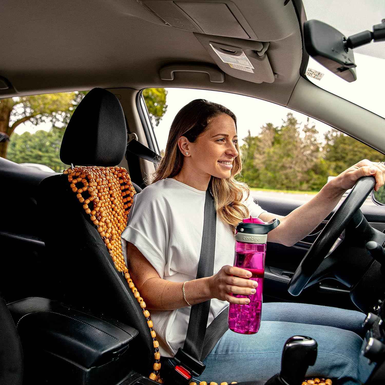 غطاء مقعد ZONETECH من خرز الخشب الطبيعي – تدليك وراحة مثالية