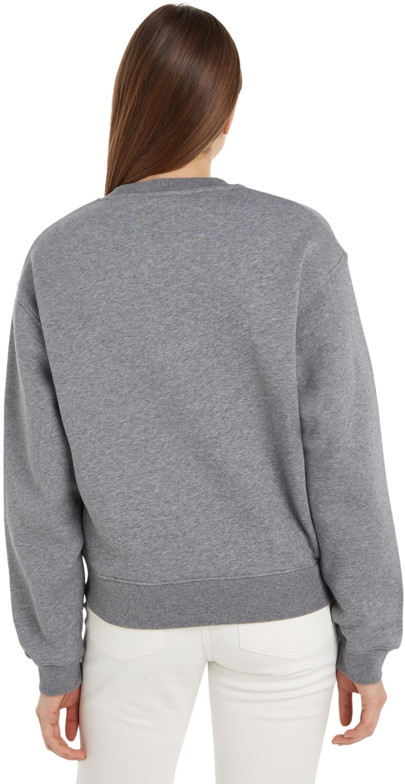 سويتر نسائي من تومي هيلفيغر بتصميم عصري وياقة مستديرة