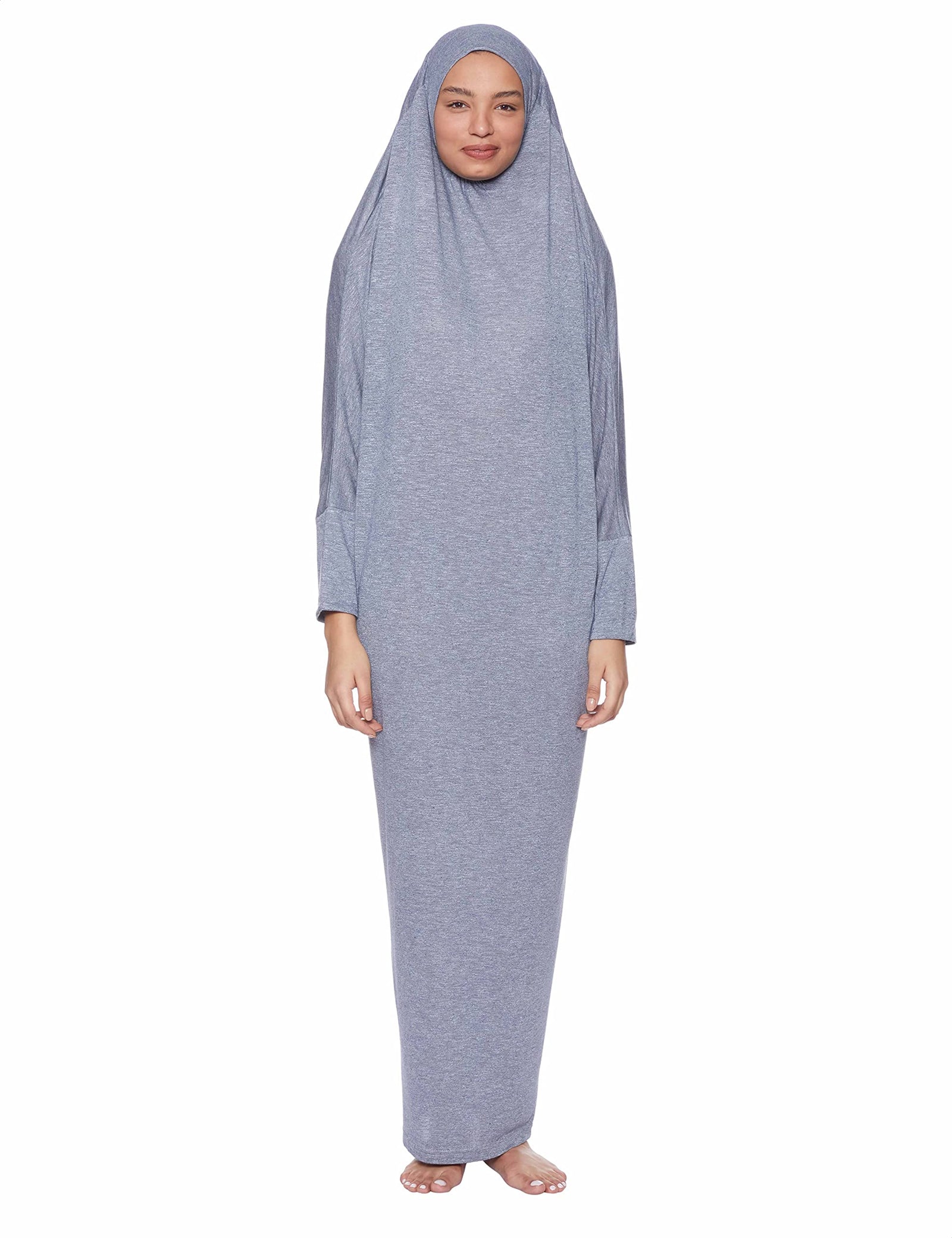 جميلة فستان صلاة نسائي بأكمام طويلة وفضفاض بتصميم صبغة ربط