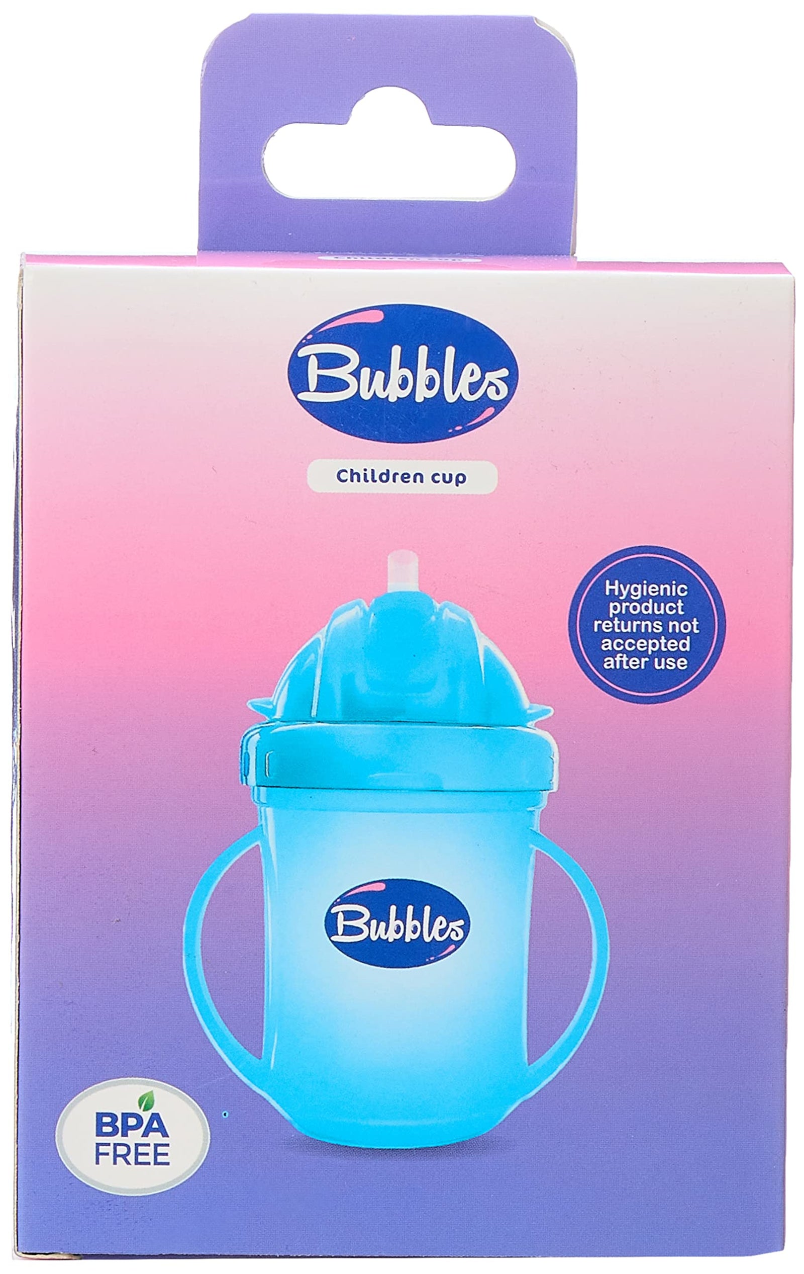 Bubbles Cup With Straw Blue - Safqqa Egypt
