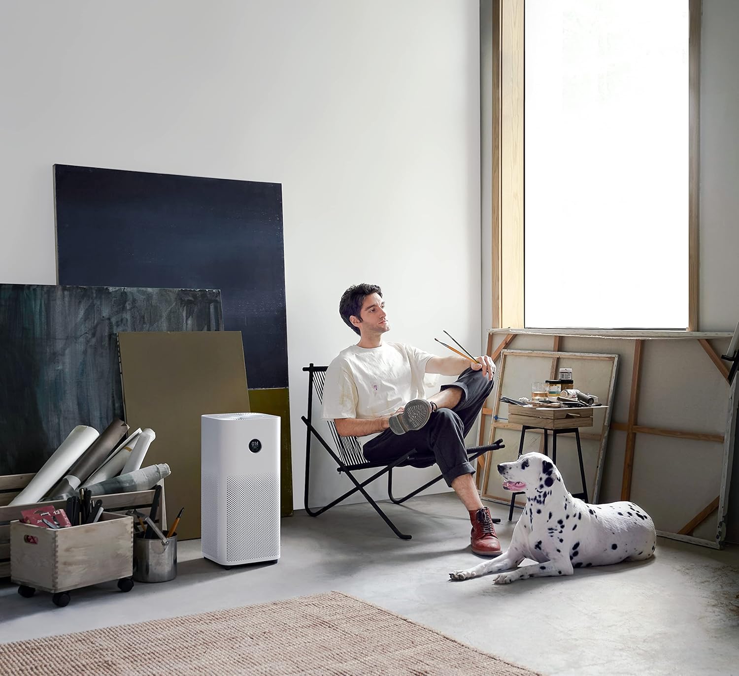 جهاز تنقية الهواء الذكي Xiaomi Smart Air Purifier 4 Compact (الإصدار الأوروبي) مع فلتر HEPA