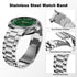 BAIHUIAM No Gap Metal Band for Samsung Galaxy Watch 6 Classic  – Men’s Solid Stainless Steel Business Replacement Strap